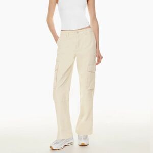Aritzia x TNA Pants Troop Cargo Utility Mid Rise Cotton in Birch Sz 2